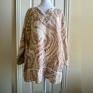 Ruby Rd. Woman 100% linen blouse